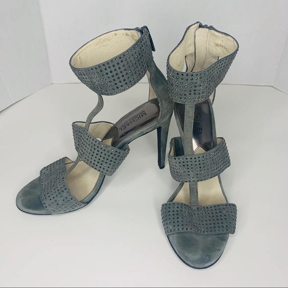 Michael Kors Gray Heels 8 - Picture 1 of 9